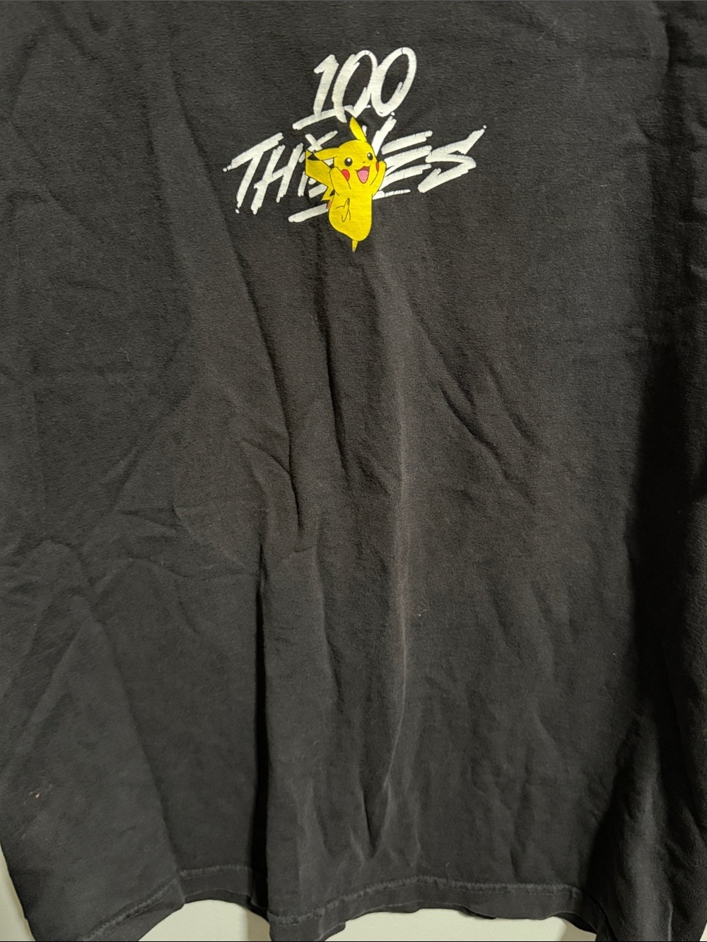 100 Thieves x Pokémon Pikachu Core T-Shirt Size Medium - Picture 4 of 5